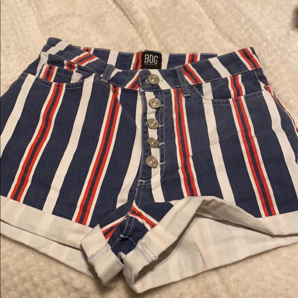 High waisted denim shorts